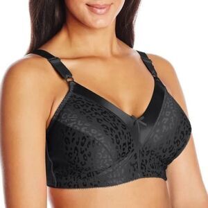 Just My Size by Hanes Full Coverage Leopard Print Satin Wire-free Plus-Size Bra